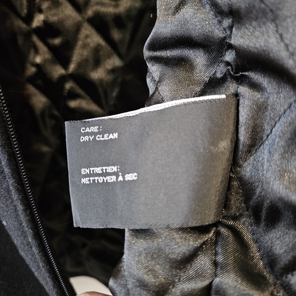 Claiborne Outerwear Men's Large Black Wool Zip-up Coat - Picture 6 of 11